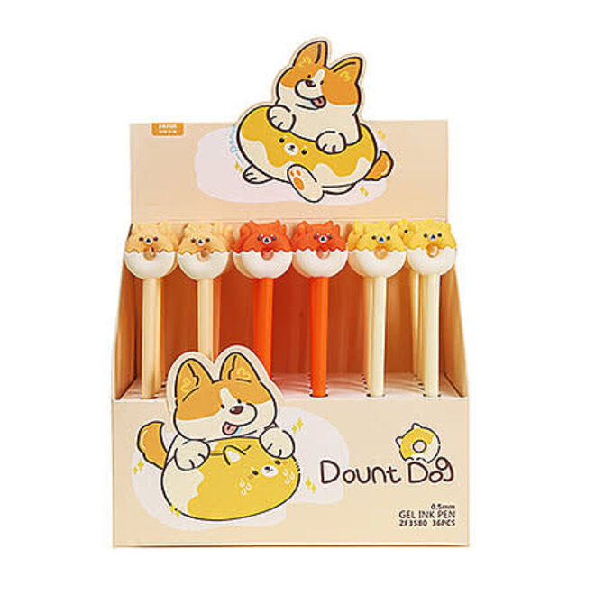 Gel Pen Donut Dog (each)