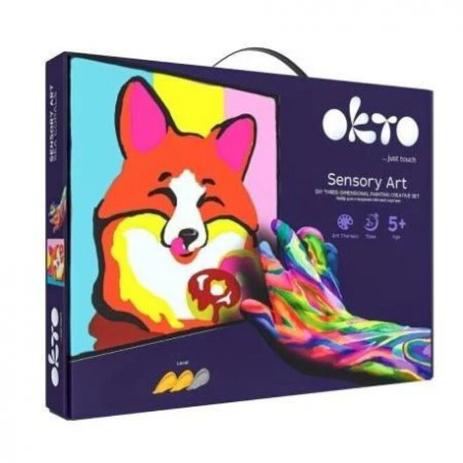 OKTO Sensory Art - Fox Coloring With Clay By Numbers Fox Kit