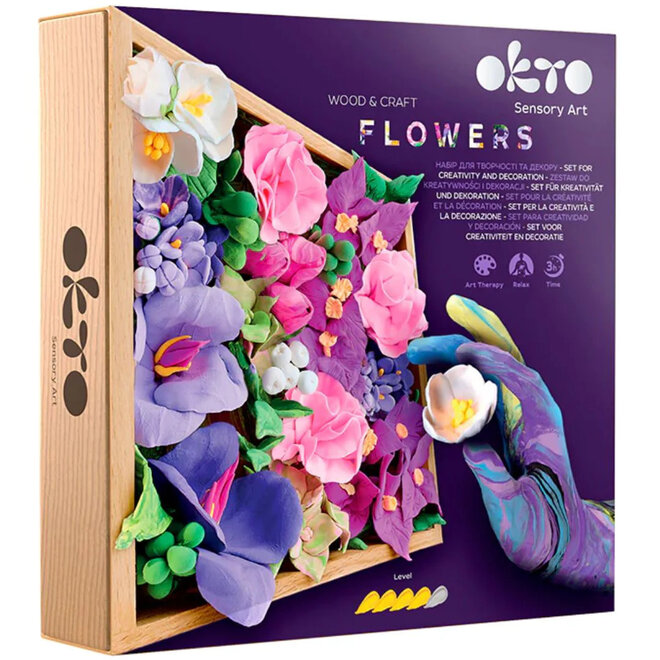 OKTO Sensory Art - Wood And Craft Flowers Inspiration Kit