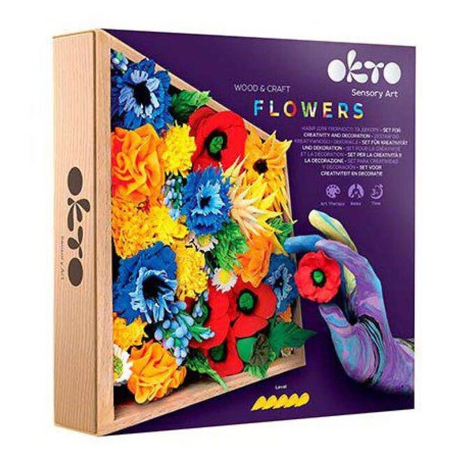OKTO Sensory Art - Wood And Craft Flowers Freedom Kit
