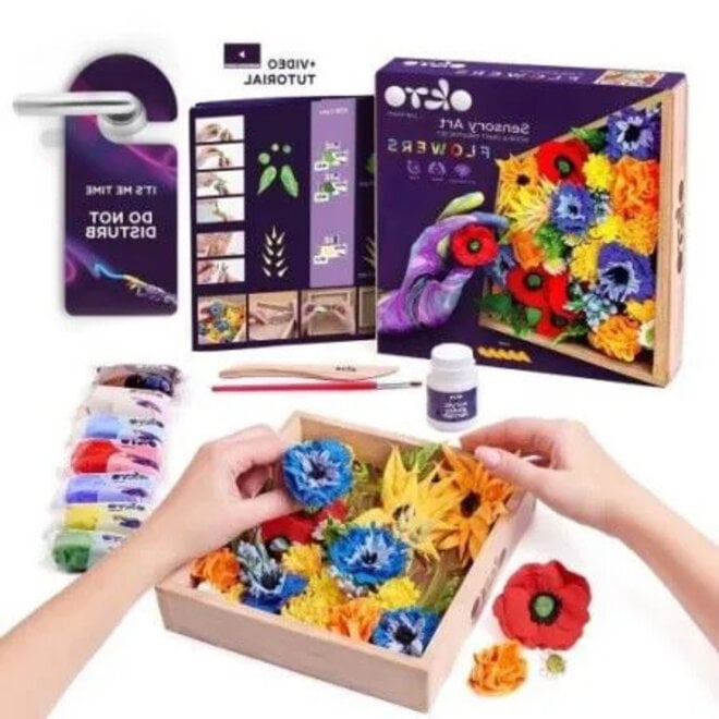 OKTO Sensory Art - Wood And Craft Flowers Freedom Kit