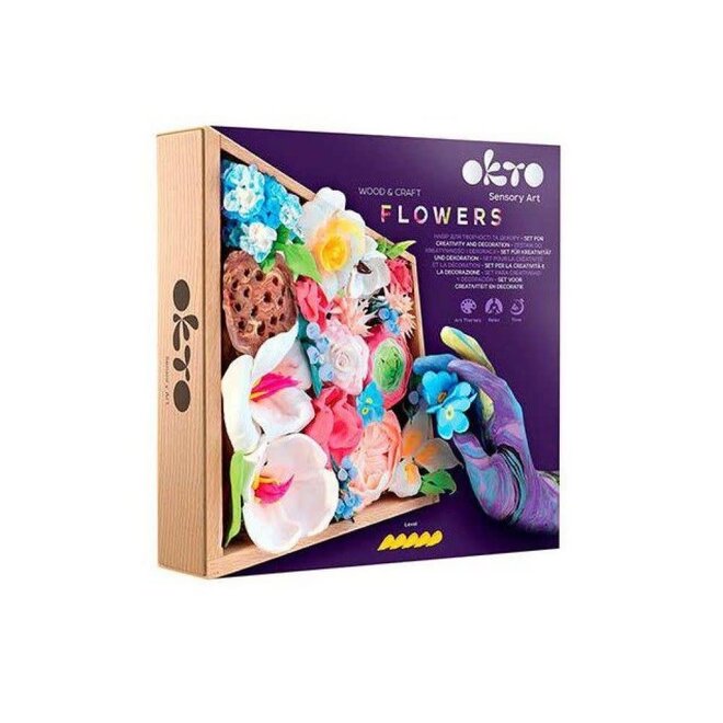 OKTO Sensory Art - Wood And Craft Flowers Romance Kit