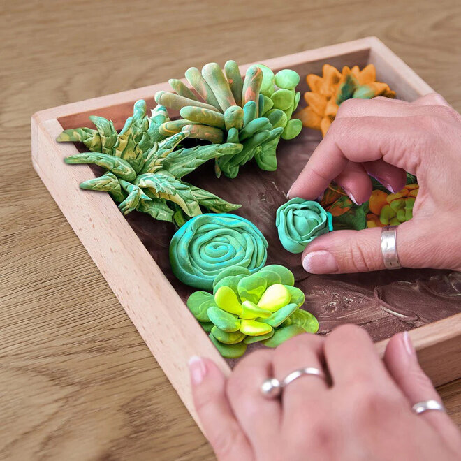 OKTO Sensory Art - Wood And Craft Succulent Energy Kit