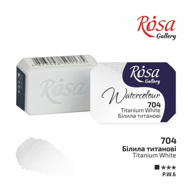 Rosa Gallery Watercolour 2.5Ml Full Pan Titanium White 704