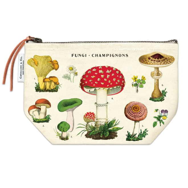 Cavallini & Co Cotton Pouch - Mushrooms
