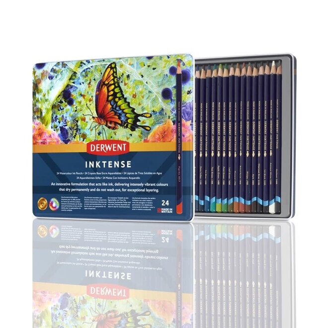 Derwent Inktense 24 Watercolour Pencil Set