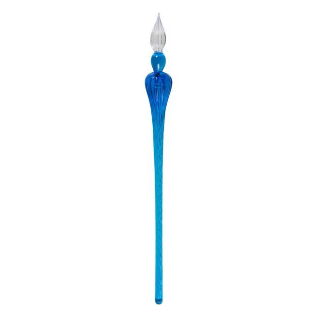 Jacques Herbin Round Glass Pen - 18cm Ultramarine Blue