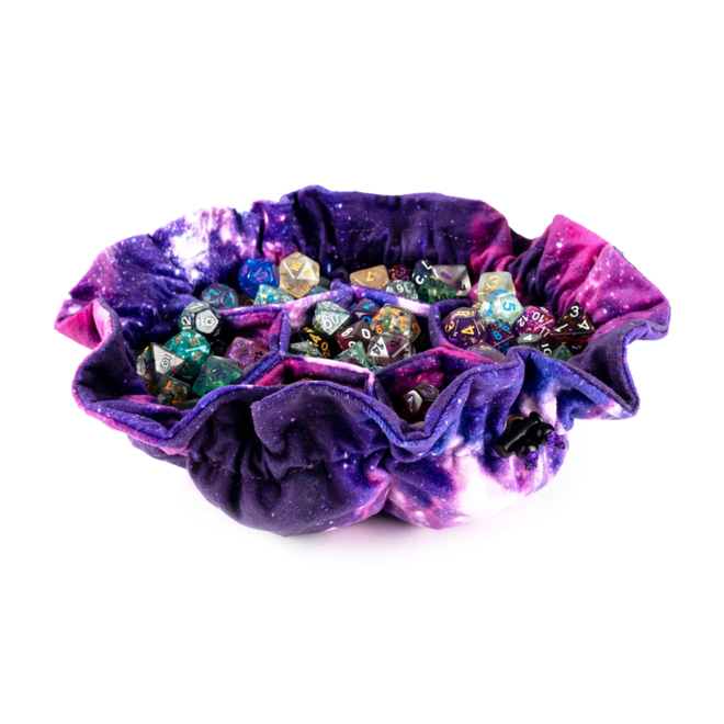 FanRoll Velvet Dice Bag w/ Pockets - Nebula