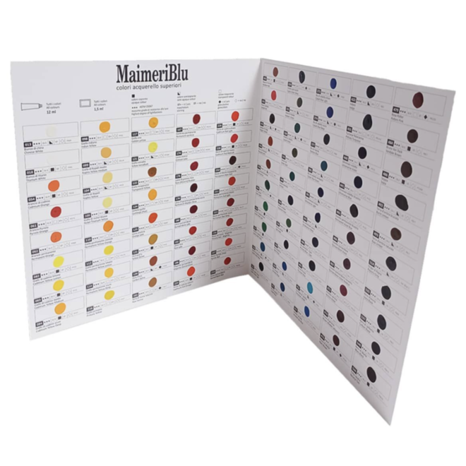 Maimeri Blu Artist Watercolor - 90 Color Dot Card