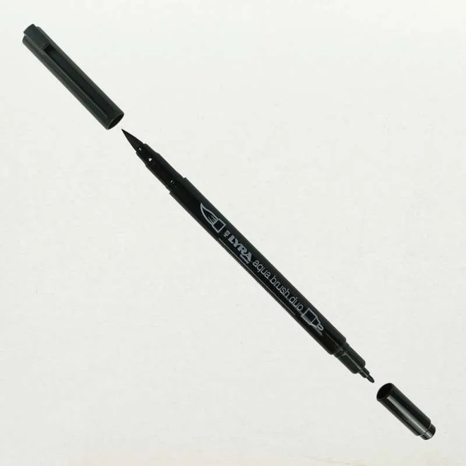 Lyra Aqua Brush Duo - Warm Grey Deep