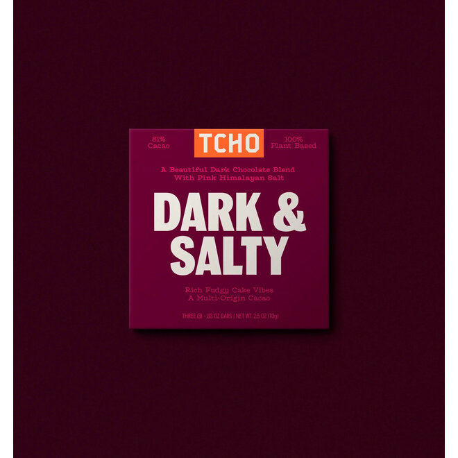TCHO: Dark & Salty - A Beautiful Dark Chocolate Blend with Pink Himalayan Salt