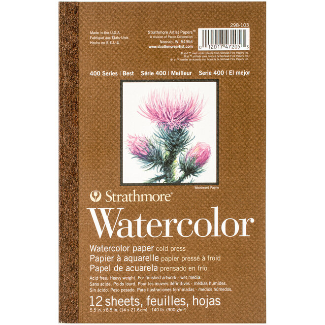 Strathmore Watercolor Pad Cp 5.5X8.5 12 Sheets