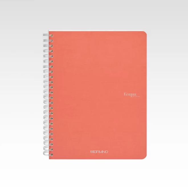 Fabriano Ecoqua Plus Glue-Bound Notebooks Graph A5 5.8X8.3 Inch Flamingo 70 Sheets