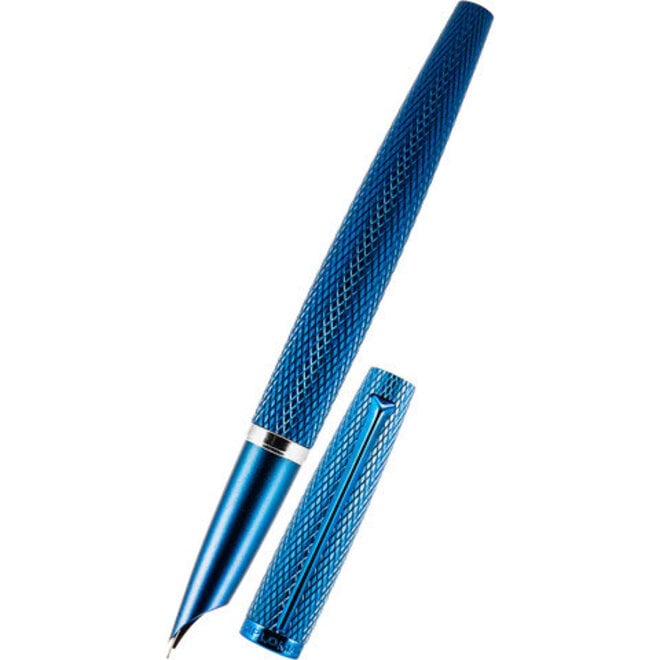 Diplomat Viper  Guilloche Fountain Pen - Blue