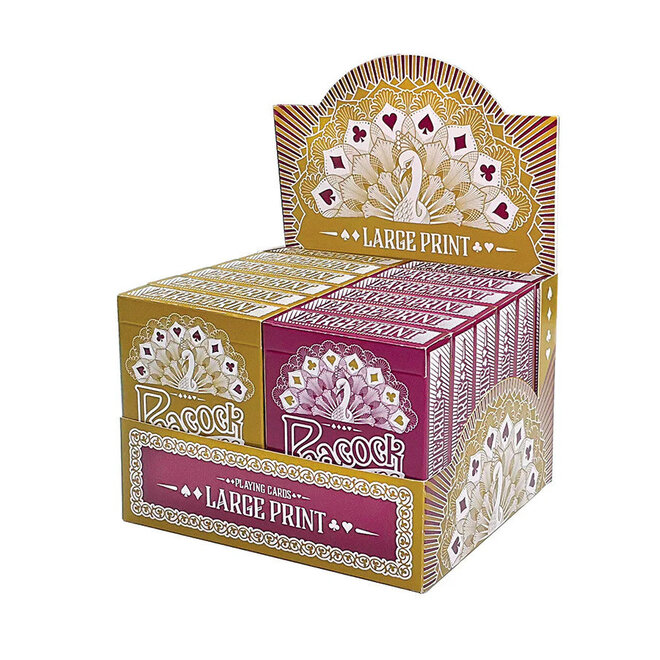 Peacock Playing Cards: Large Print (Ships In a Random Colour)