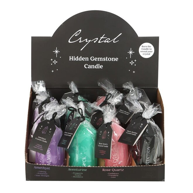 Crystal Hidden Gemstone Candle - Sold Individually