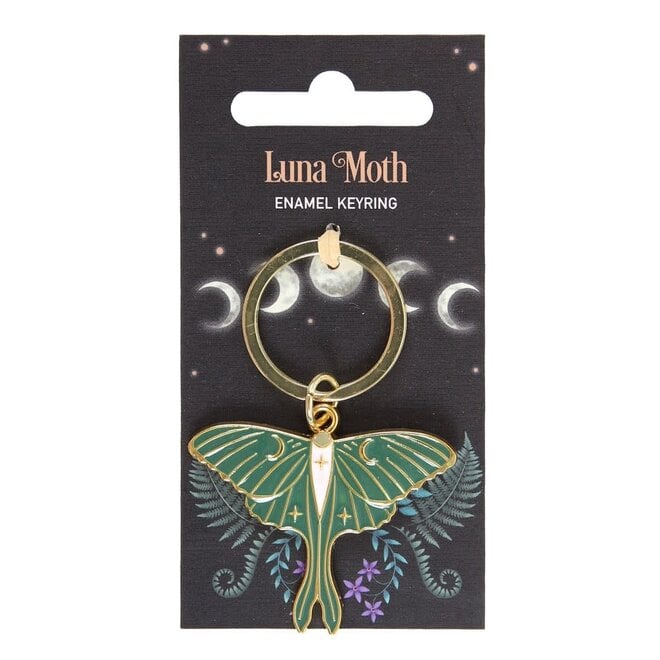 Luna Moth Enamel Keyring