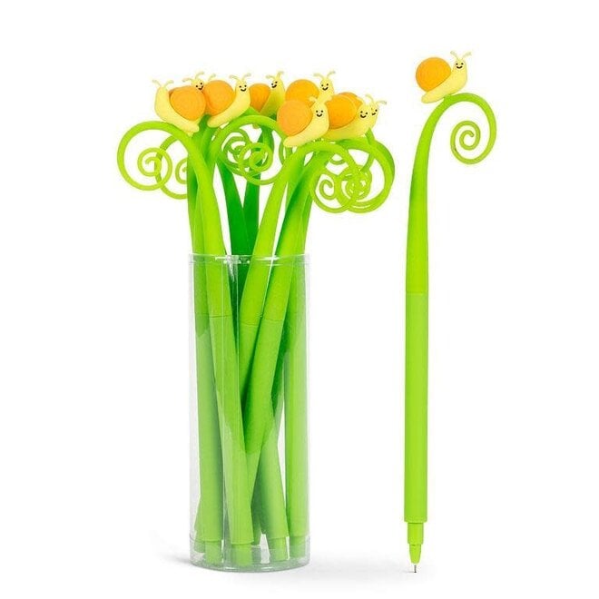 Wobbly Snail on Curly Stem Pen 9"