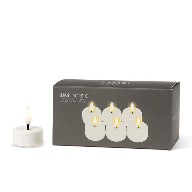 2M2 Nordic LED Tealight - 1.5" Set of 6