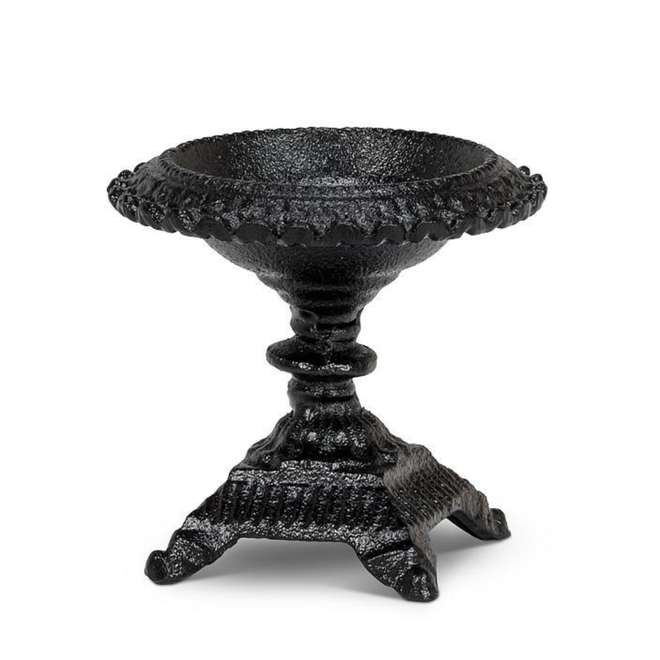 Small Pedestal Candle Holder - Black 3.5"