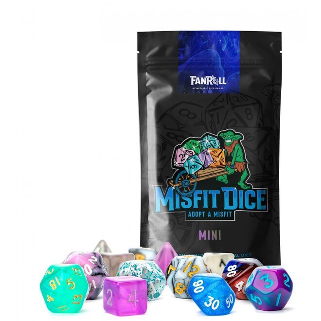 Fanroll Misfit Dice: Mini - Two Unique Mismatched Polyhedral Sets