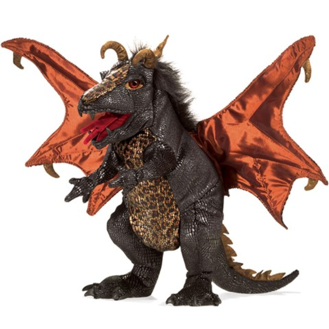Folkmanis - Black Dragon Puppet