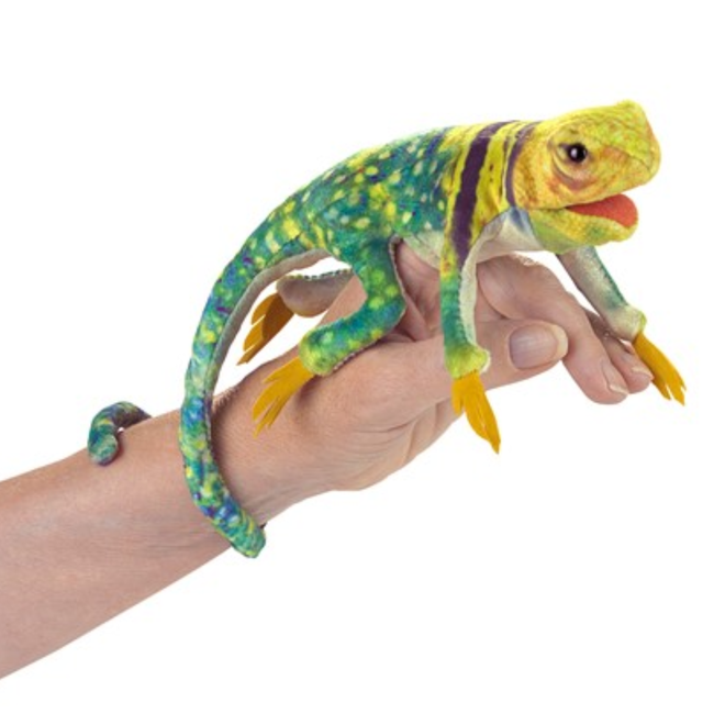 Folkmanis Mini Collared Lizard Finger Puppet