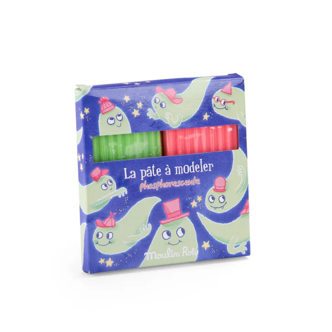 Les Petites Merveilles - Glow In the Dark Modeling Clay - 2pc Green & Pink