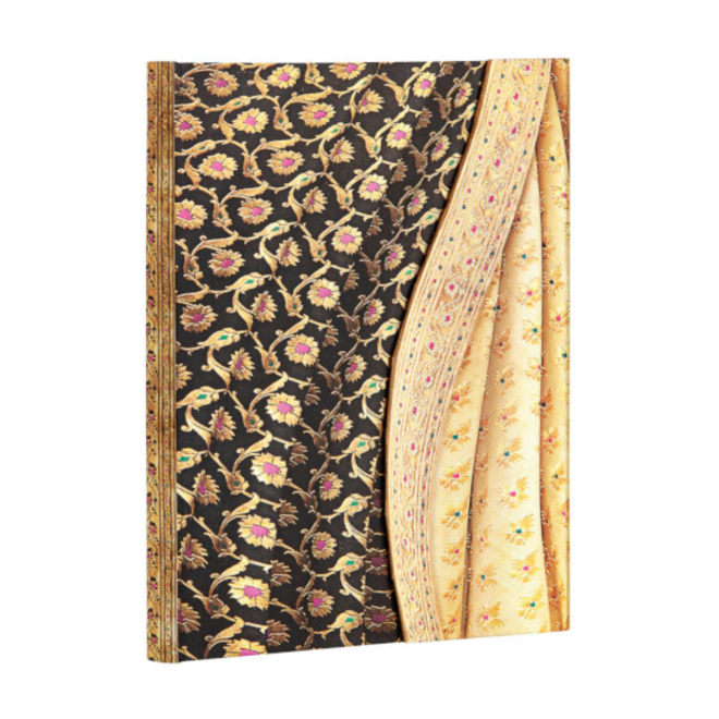 Paperblanks Hardcover Journal - With Flap - Siyah, Varanasi Silks and Saris - MIDI, LINED