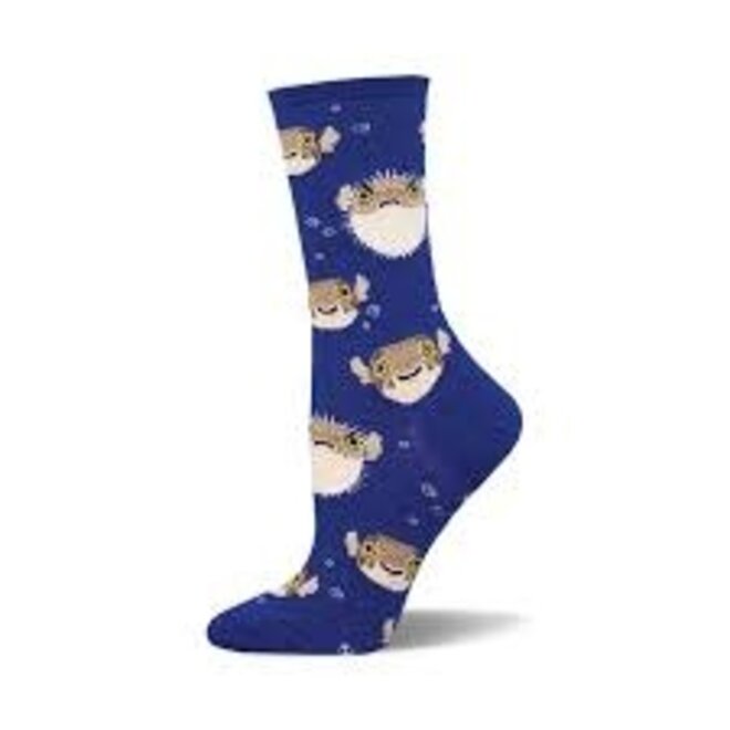 Socksmith Socks - S - Pufferfish - Blue, Size 9-11