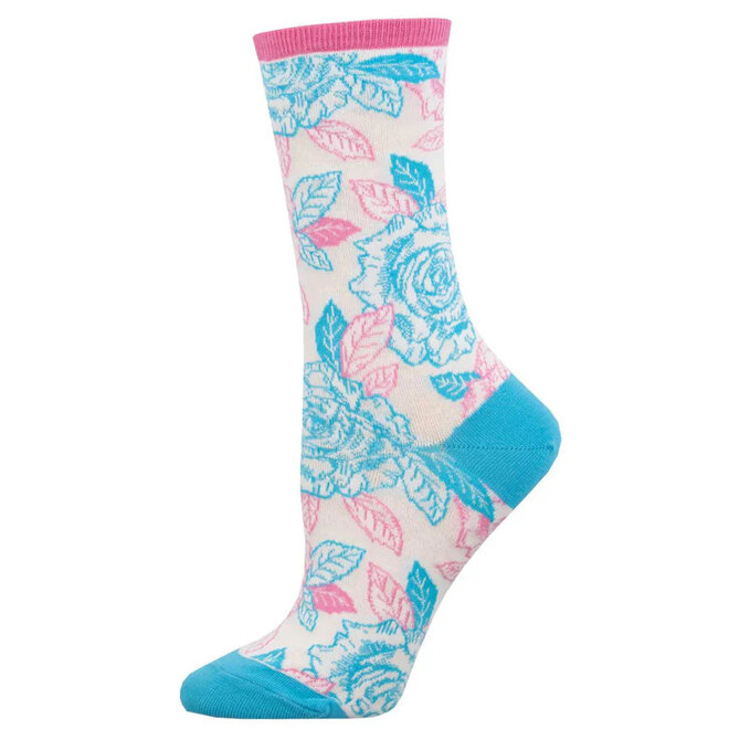 Socksmith Socks - S - Trans Roses - Multi, Size 9-11