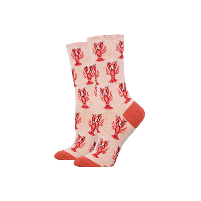 Socksmith Socks - Lobstah, Pink Heather - S/M