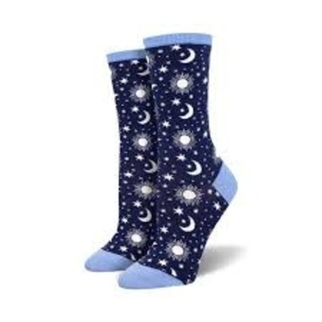 Socksmith Socks - Moon Child, Navy - S/M
