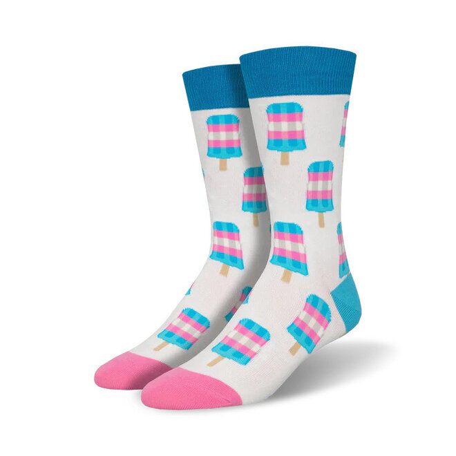 Socksmith Socks - L - Trans Pops - White, Size 10-13
