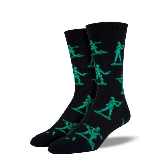 Socksmith Socks - L - Army Men - Black, Size 10-13