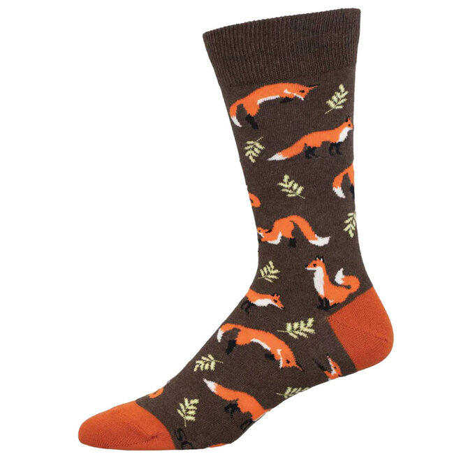 Socksmith Socks - L - Fleet as a Fox - Brown Heather, Size 10-13