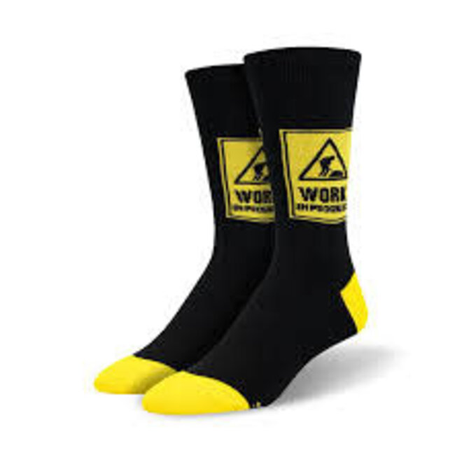 Socksmith Socks - L - Work in Progress - Black, Size 10-13