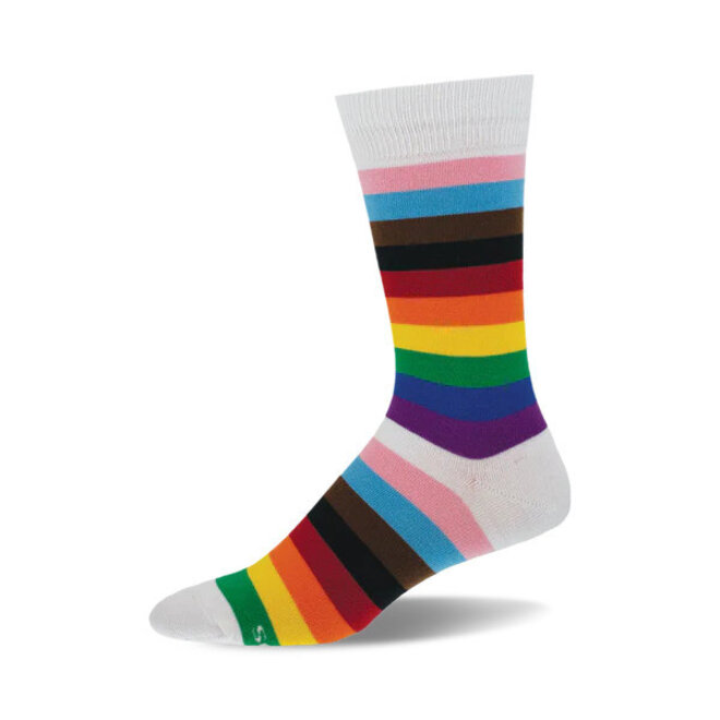 Socksmith Pride Socks - Progress Stripes, Multi - L/XL