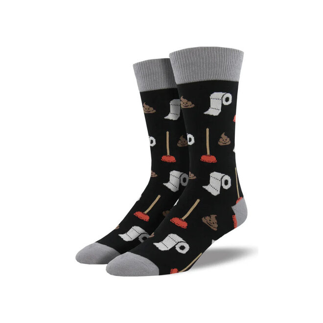 Socksmith Socks - L - Potty Party - Black, Size 10-13