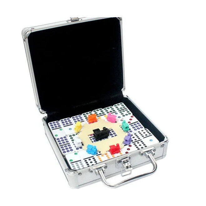 Mexican Train Domino Set - 91pc Double 12 w/ Metal Case