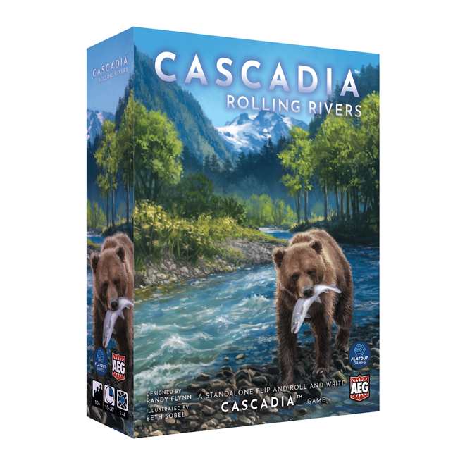 Cascadia: Rolling Rivers - A Standalone Flip-and-Roll-and-Write