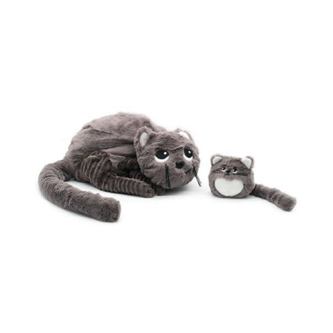 Les Ptiptotos Mum And Baby - Miaou The Cat - Brown Grey