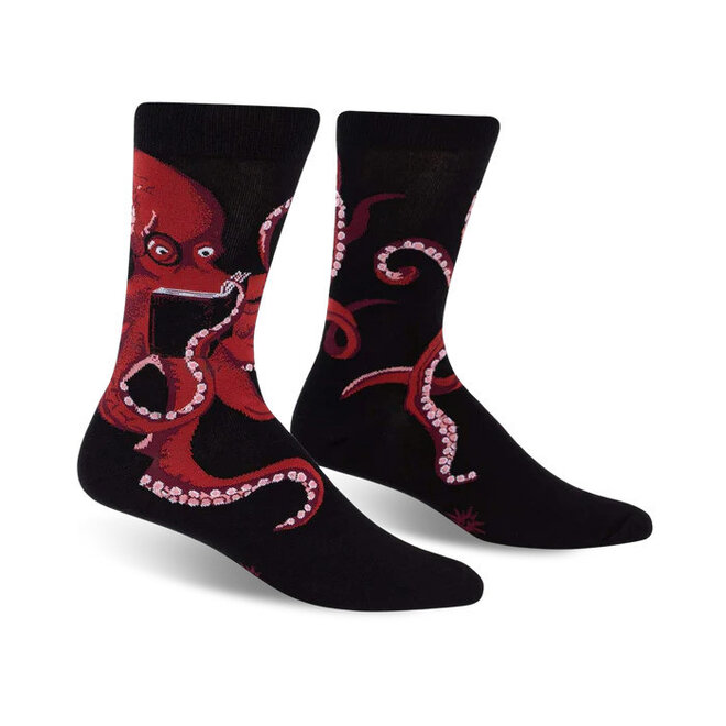 Sock it to Me: Men's Crew Socks: The Octive Reader Black