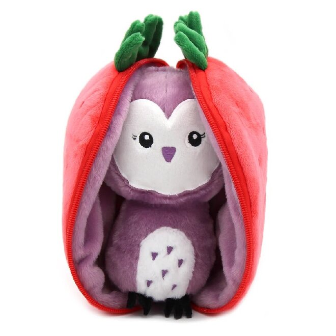 Flipetz Plush - Violet The Owl / Strawberry