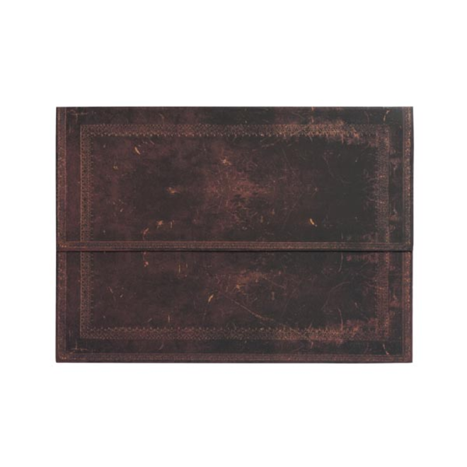 Paperblanks Document Folder - Black Moroccan Bold, Old Fashion Leather