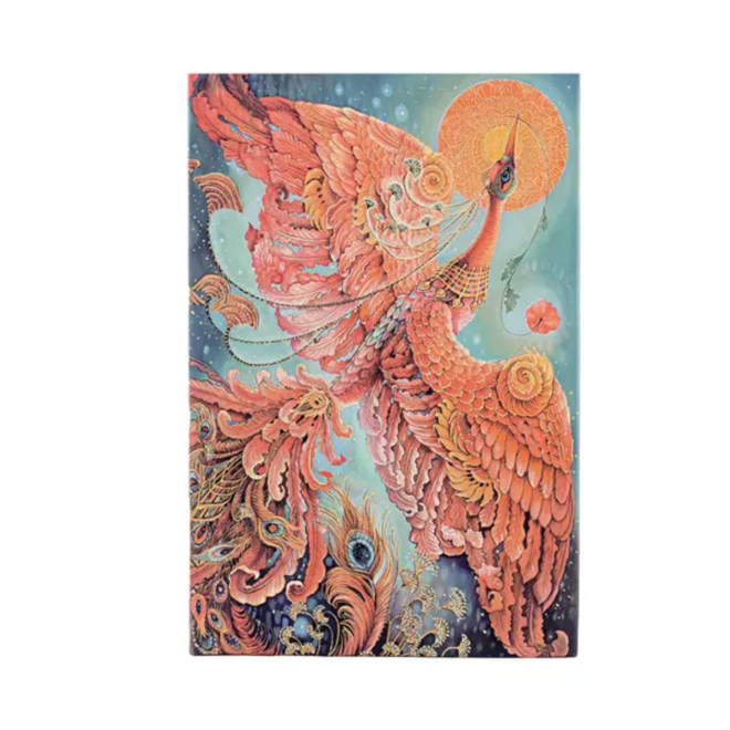Paperblanks Hardcover Journal - Birds of Happiness: Firebird - Mini, Lined
