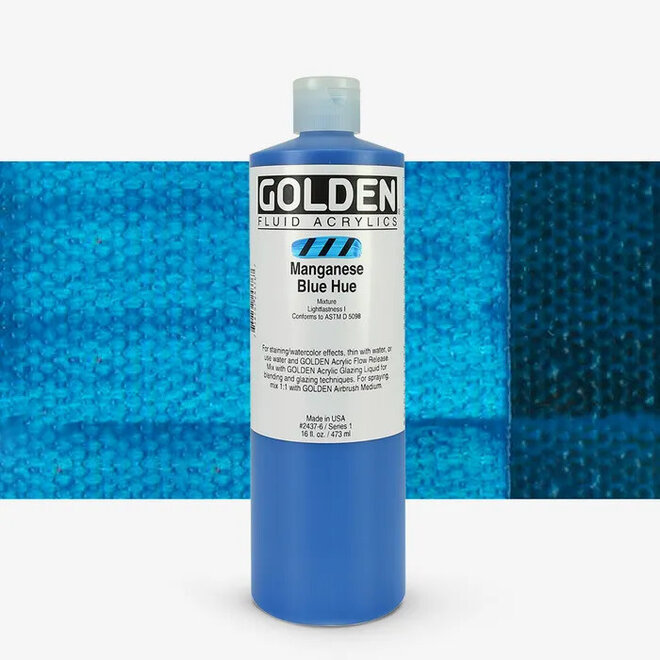 Golden Fluid Acrylics Manganese Blue Hue 16oz
