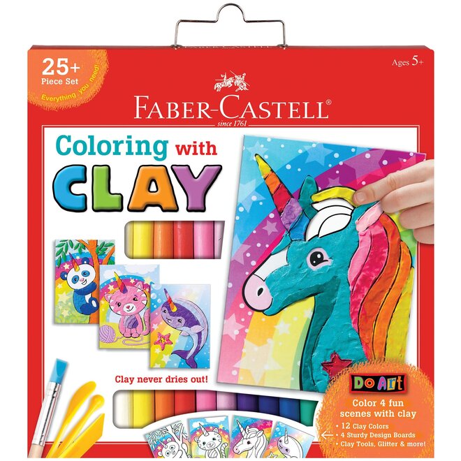 Faber Castell Colouring With Clay - Clay By Numbers Unicorn Set