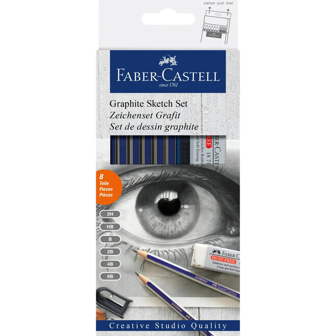 Faber-Castell Graphite Sketch 8Pk Set