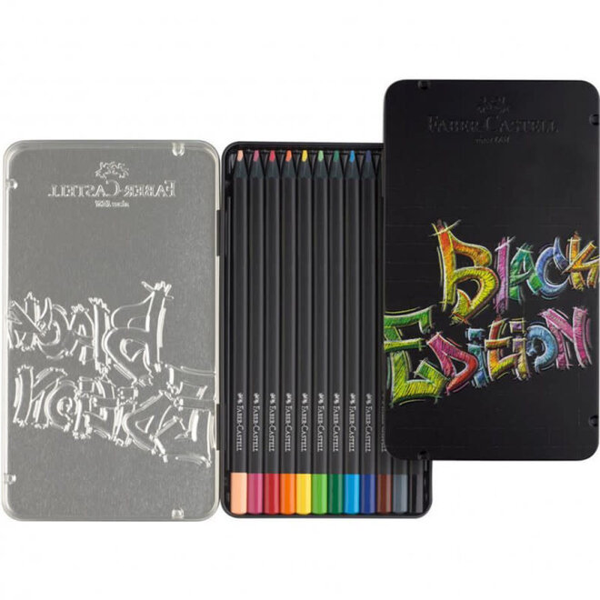 Faber Castell Black Edition Color Pencil Tin/12